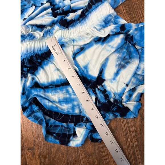 WOMENS YOUNG FABULOUS & BROKE BLUE TIE DYE LONG SLEEVE STRETCH KNIT ROMPER XS - Picture 11 of 12